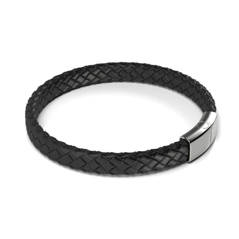 Silber | Unendlichkeitsgeflecht | Mini-Lederarmband